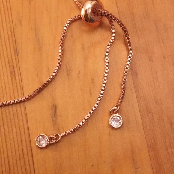 Rose Gold Adjustable Crystal Bracelet - Picture 5 of 7